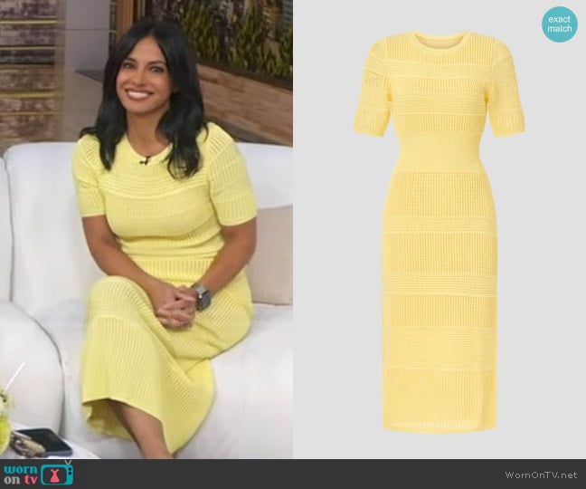 Jason Wu Collective Knit Midi Dress worn by Dr. Tara Narula on Good Morning America