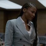 Jax’s blue double breasted blazer on Reasonable Doubt