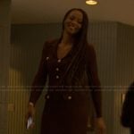 Jax’s brown polo knit midi dress on Reasonable Doubt