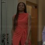 Jax’s red tie front maxi dress on Reasonable Doubt