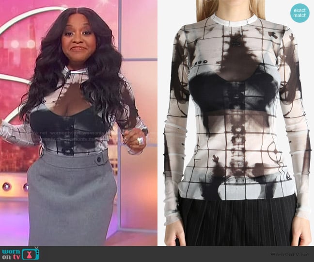 Jean Paul Gaultier Trompe-l'oeil T-shirt worn by Sherri Shepherd on Sherri