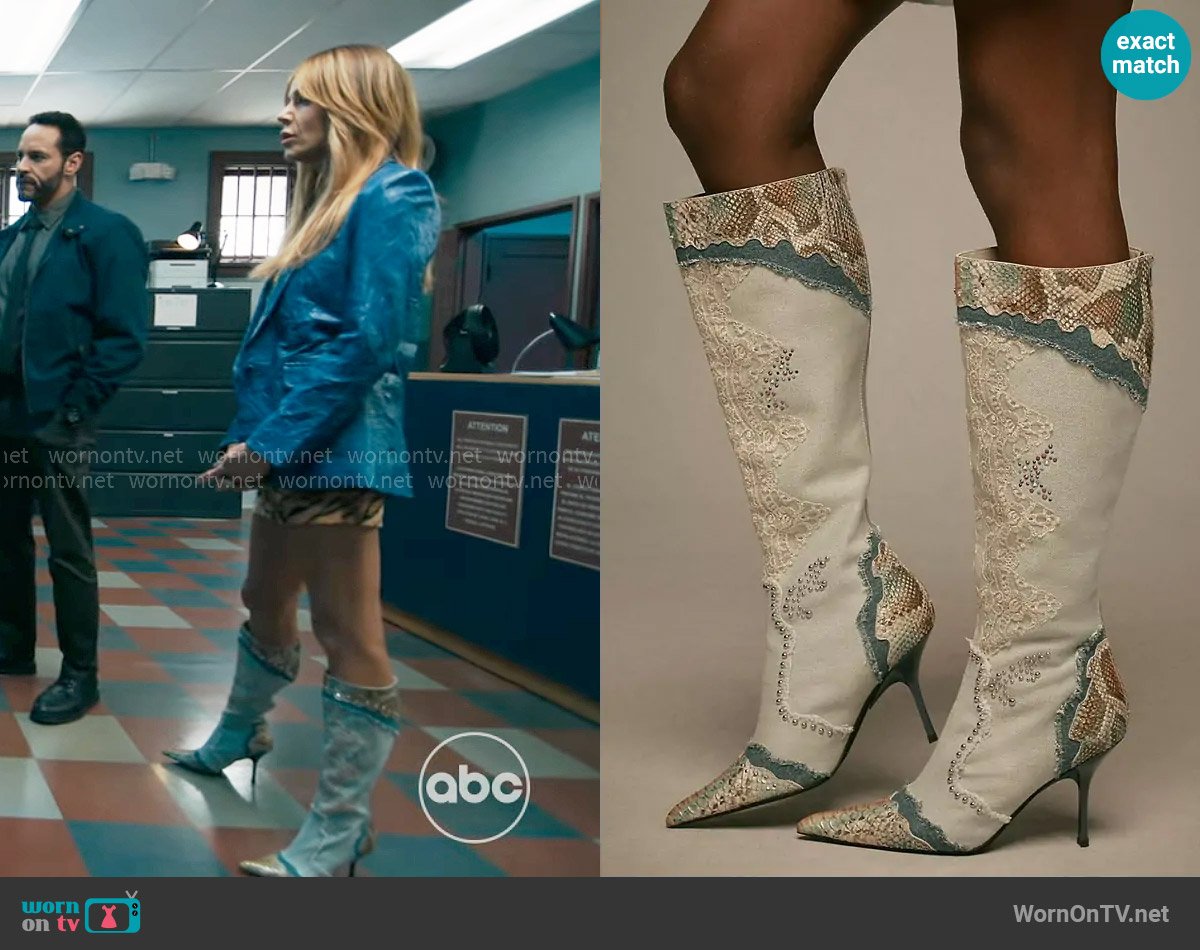 Jeffrey Campbell Toxic Boots worn by Morgan Gillory (Kaitlin Olson) on High Potential