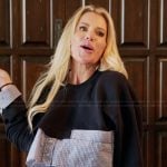 Jennifer’s patchwork sweatshirt on The Real Housewives of Orange County