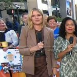 Jenna’s brown plaid dress and blazer on Today