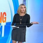 Jenna’s grey pleated mini skirt on Today