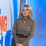 Jenna’s taupe cross knit midi dress on Today