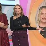 Jenna’s black asymmetric top and burgundy skirt on Today