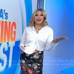 Jenna’s black floral fringed skirt on Today