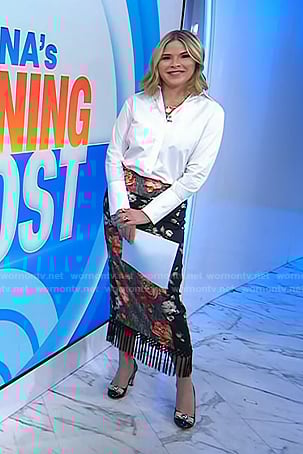 Jenna's black bow pumps on Today