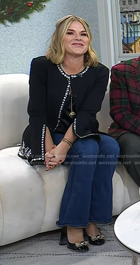 Jenna's black bow pumps on Today