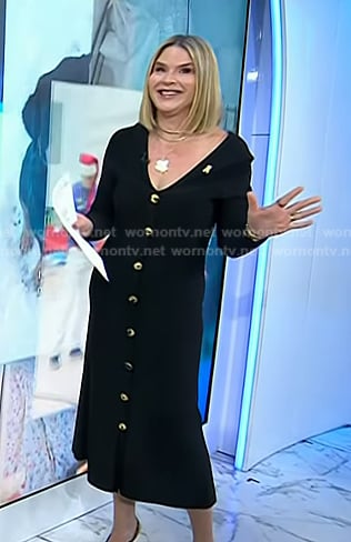 Jenna's black button front dress on Today