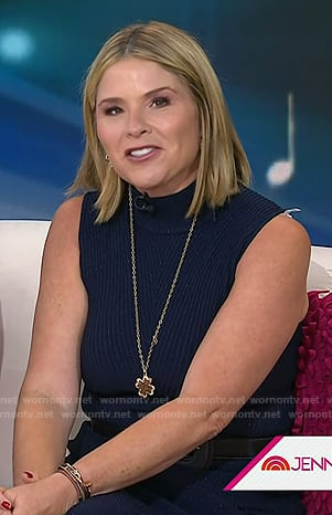 Jenna's navy ribbed dress on Today