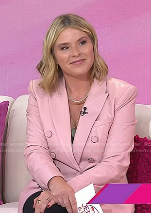 Jenna’s pink leather blazer on Today