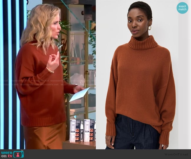 Jenni Kayne Porter Cashmere Turtleneck Sweater worn by Sara Haines on The View