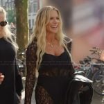 Jennifer's black lace jumpsuit on The Real Housewives of Orange County