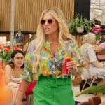 Jennifer’s floral print top and belted shorts on The Real Housewives of Orange County