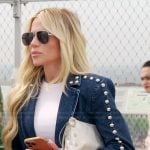 Jennifer’s denim studded jacket on The Real Housewives of Orange County