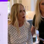 Jennifer’s white polka dot print top on The Real Housewives of Orange County