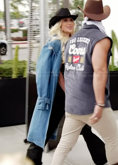 Jennifer's denim coat on The Real Housewives of Orange County