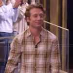 Jeremy Allen White’s plaid shirt on Live with Kelly and Mark