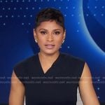 Jericka’s cross front knit dress on CBS Evening News
