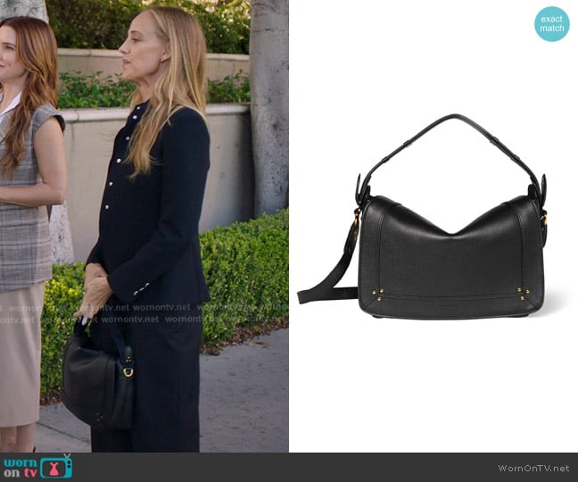 Jérôme Dreyfuss Pepito M Bag worn by Teddy Altman (Kim Raver) on Greys Anatomy
