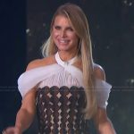Jessica Simpson’s cold shoulder dress on The Jennifer Hudson Show