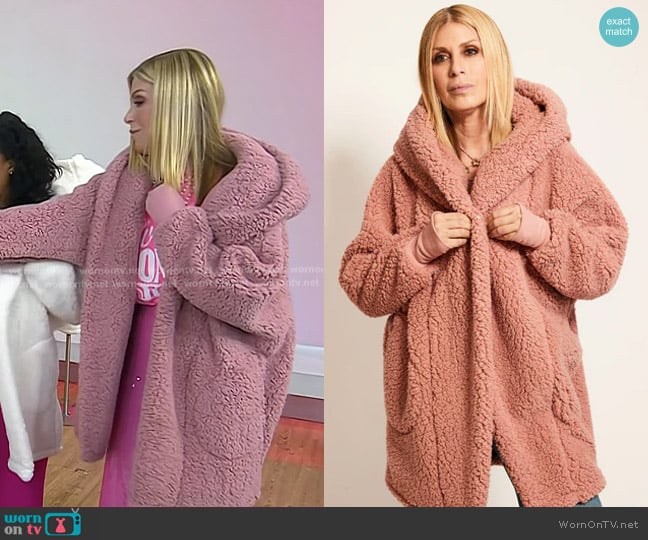 Jill Martin Chenille Logo Sherpa Lounger Jacket worn by Jill Martin on Today