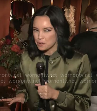 Jo Ling Kent’s green bomber jacket on CBS Mornings