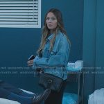 Jo’s leather crossbody bag and sneakers on Greys Anatomy