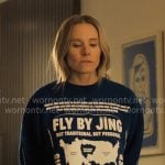 Joanne’s blue Fly By Jing sweatshirt on Nobody Wants This