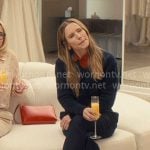 Joanne’s navy v-neck sweater on Nobody Wants This
