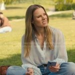 Joanne’s sheer blue blouse on Nobody Wants This