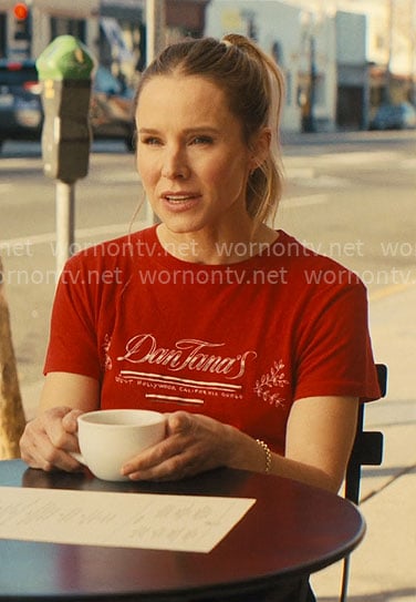 Joanne’s red graphic tee on Nobody Wants This