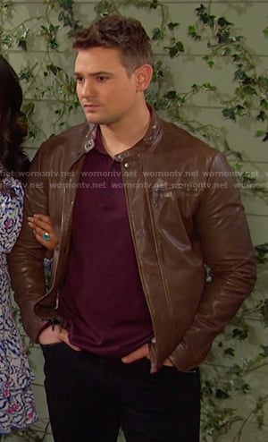 Johnny’s brown leather jacket on Days of our Lives