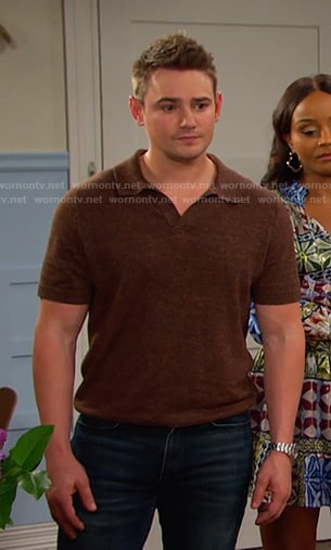 Johnny's brown polo on Days of our Lives