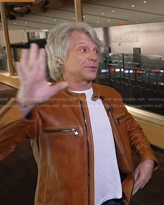 Jon Bon Jovi’s brown leather jacket on Today