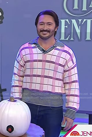 Jove Meyer's plaid and stripe shirt on Today