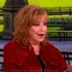 Joy’s red satin utility top on The View