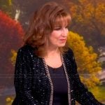 Joy’s black metallic tweed jacket on The View