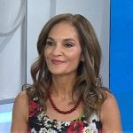 Joy’s black floral sleeveless dress on Today