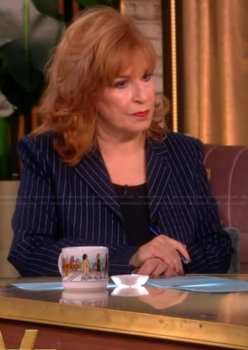 Joy’s blue pinstripe blazer on The View