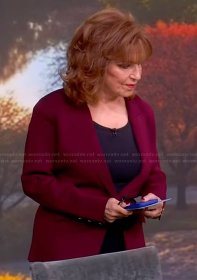 Joy’s burgundy blazer on The View