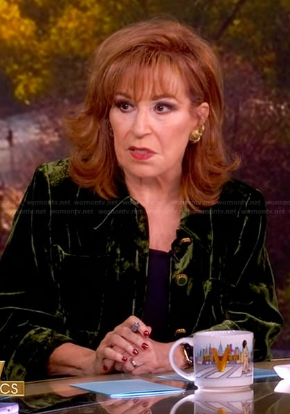 Joy's green velvet jacket on The View