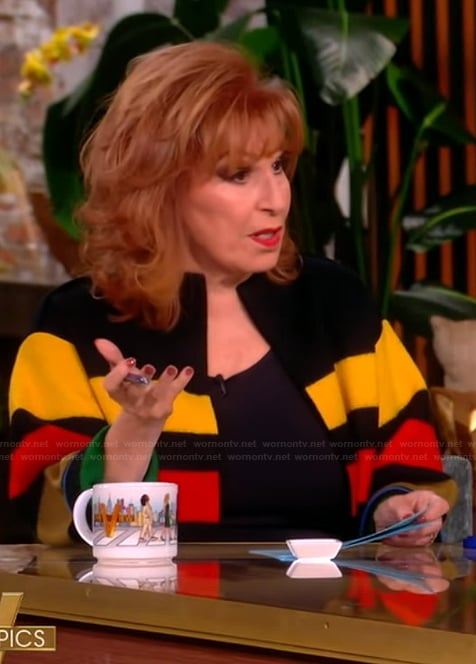 Joy's striped jacket on The View
