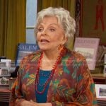 Julie’s brown ikat print jacket on Days of our Lives