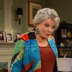 Julie’s multicolor print jacket on Days of our Lives