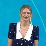 Justine Lupe’s navy collared print dress on Today