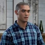 Kai’s blue plaid shirt on General Hospital