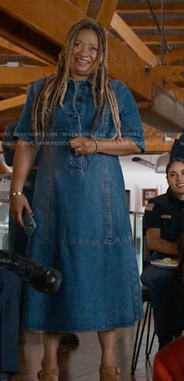 Karen’s denim dress on 9-1-1